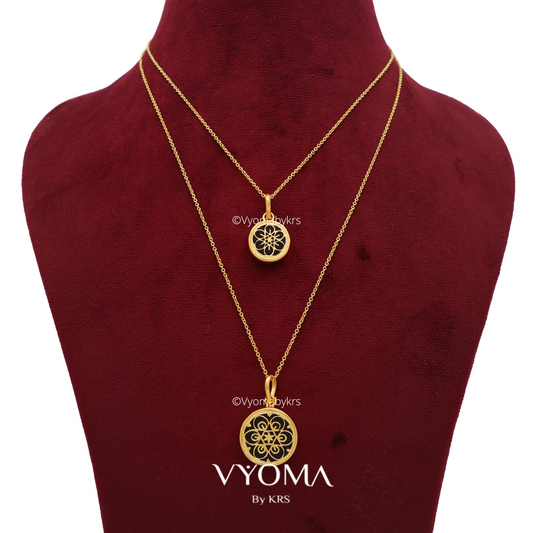 Thewa Double Chain Pendant By Vyoma